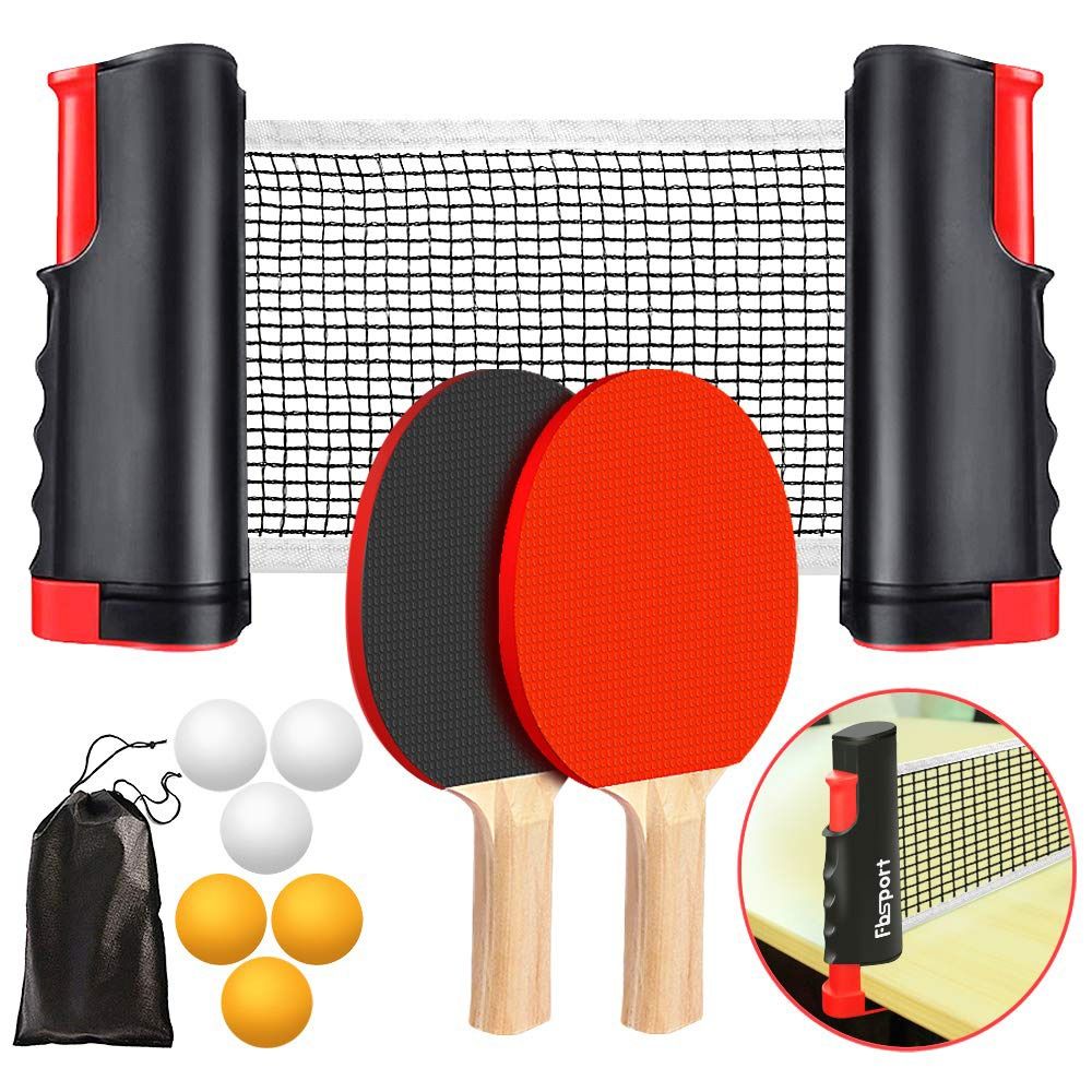 Table Tennis Drawing - Zestaw z wysuwaną siatką do ping-ponga,