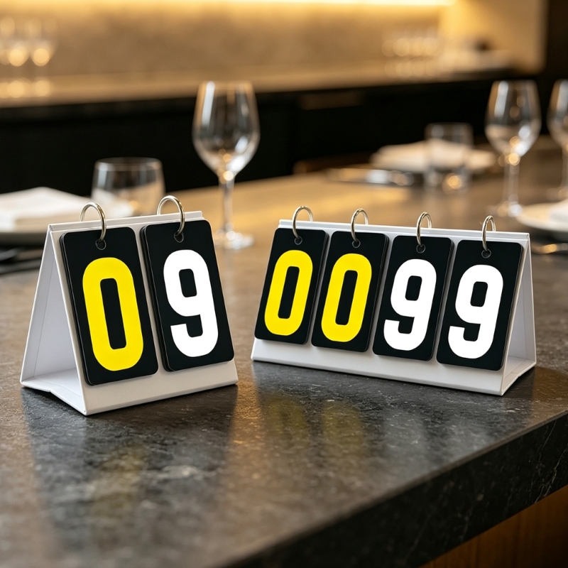 Table Tennis Scoreboard - Tablica wyników z ręczną klapką do