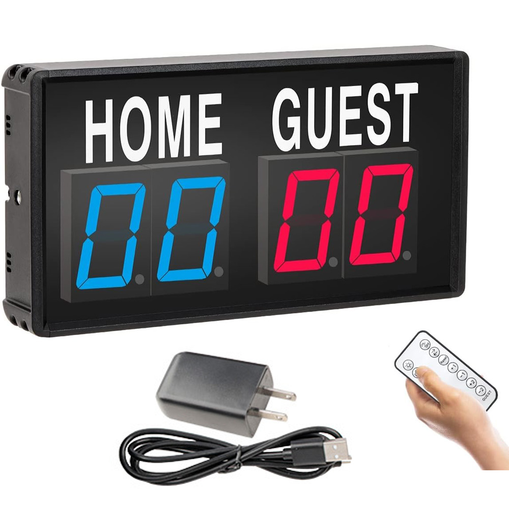 Table Tennis Scoreboard - Przenośna 4-cyfrowa tablica wyników LED, cyfrowy