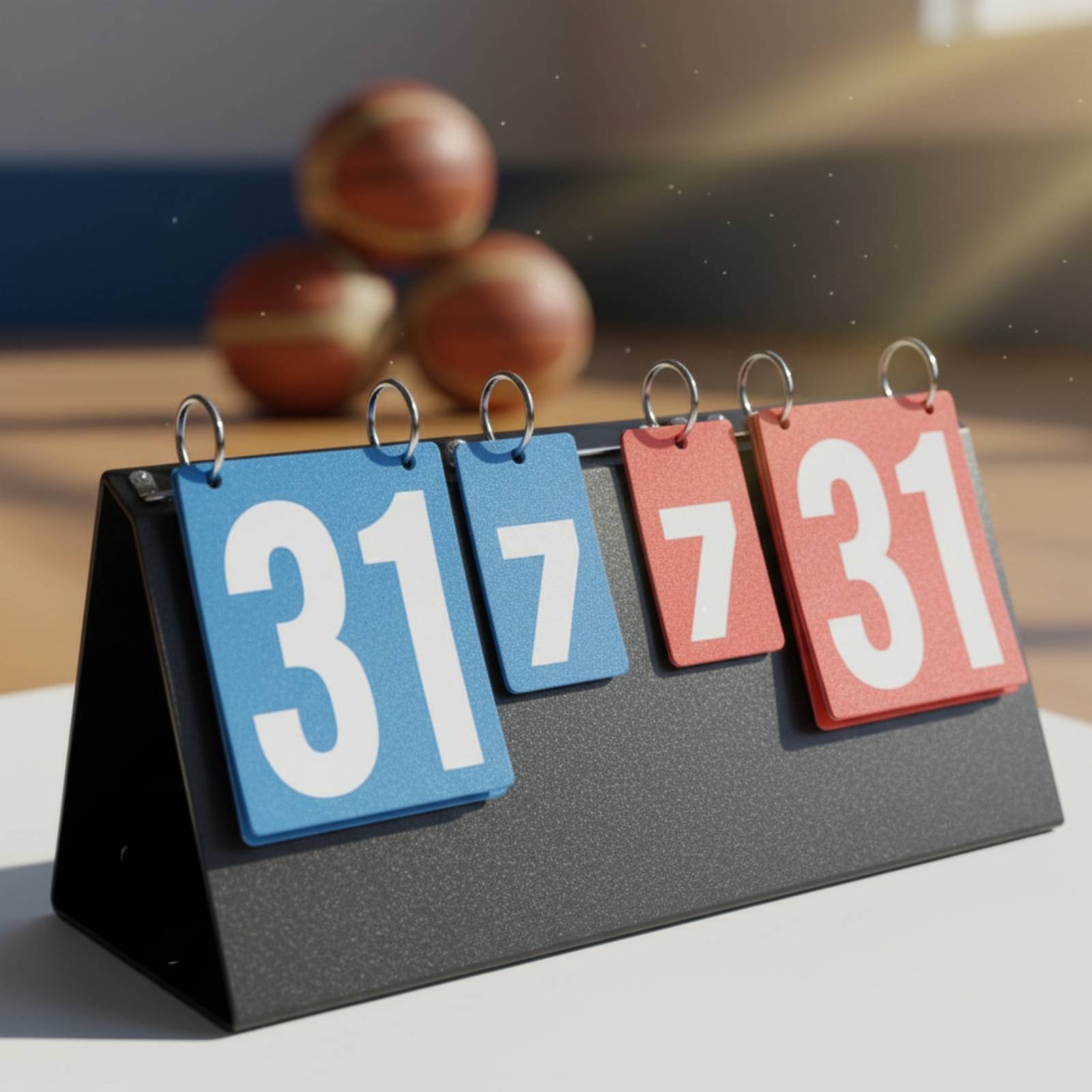 Table Tennis Scoreboard - Przenośna tablica wyników z klapkami, tablica