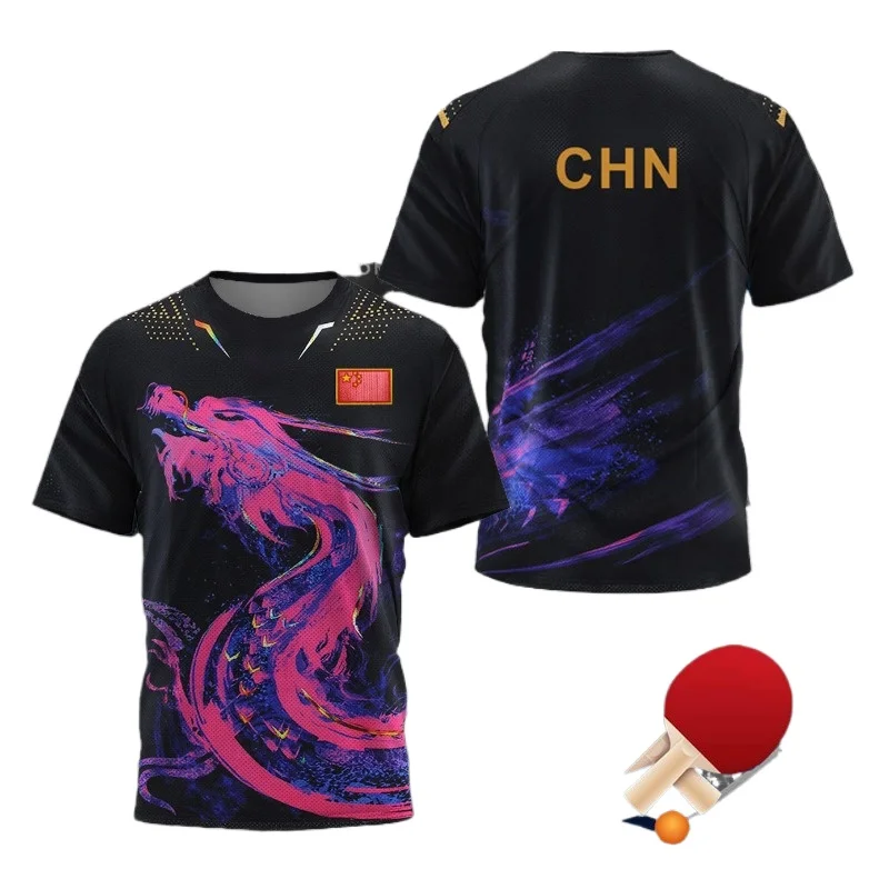 Table Tennis Jersey Butterfly - Męska koszulka graficzna z motywem chińskiego