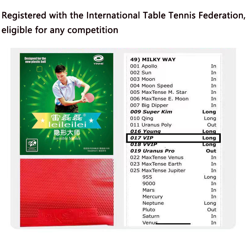 YINHE Long Pimples OX Guma do  – Table Tennis Club recenzja i cena