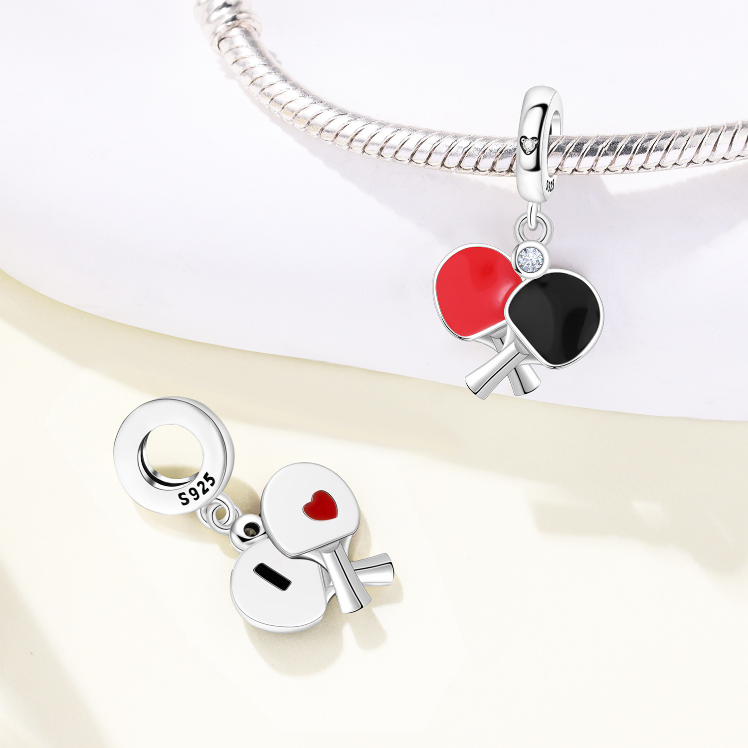 MISEFF S925 Srebrny Charms Spo – Table Tennis Volleyball recenzja i cena